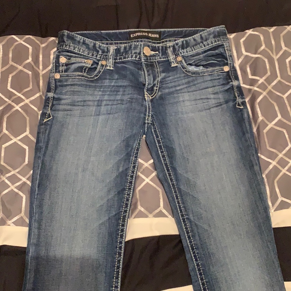 Blue express jeans, skinny low rise